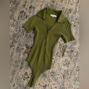 Superdown Andja Button Down Bodysuit